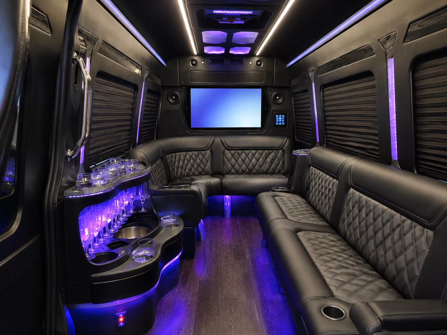 Fort Lauderdale School Event Transportation party bus exterior