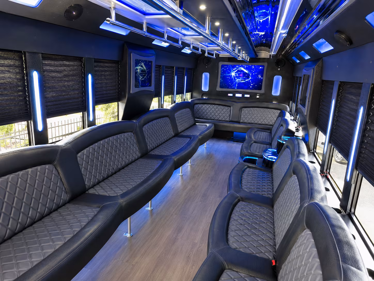 Fort Lauderdale Wedding Transportation party bus exterior