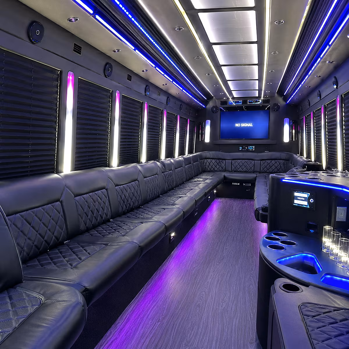 Fort Lauderdale Winery Tour & Pub Crawl Transportation party bus interior