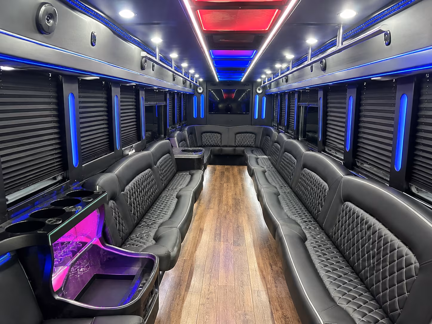 Fort Lauderdale Winery Tour & Pub Crawl Transportation party bus interior