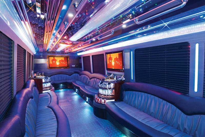 Fort Lauderdale 20 Passenger Party Bus Interior
