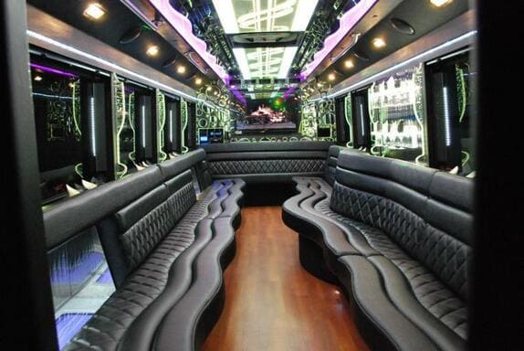 Fort Lauderdale 25 Passenger Limo bus Interior